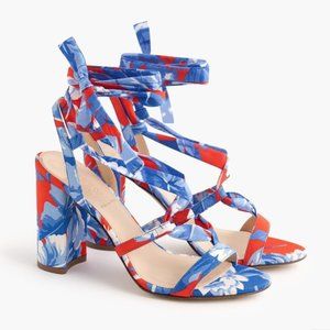 NWOB J.Crew Collection Wrap-Around Heels in Ratti Print